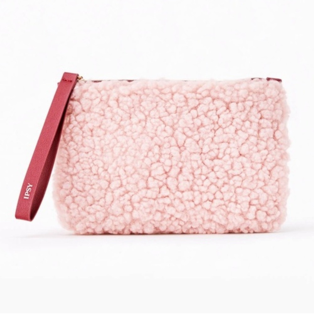 Ipsy Pink Sherpa Cosmetic Bag